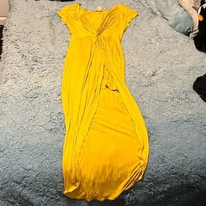 Long yellow dress